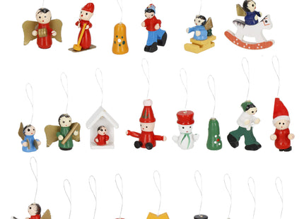 Kerstboomhangers | 48 Stuks | Hout