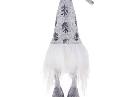 Kerstkabouter - Kerstdwerg - Kerstversiering - Grijs - 37 cm