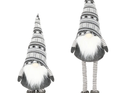 Kerstkabouter | Grijs |1 Stuk | Verstelbaar In Hoogte | 54-86 cm