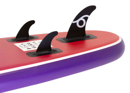 SUP Board - Opblaasbaar Paddle Board - Met Tas - Met Zitje -Inclusief Accessoires - Complete Set - Max. 220KG - 350x83,5cm - Paars/Rood