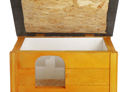 Kattenhuis - Voor Buiten - Geïsoleerd - 56 x 46 x 30 cm - Nog Te Schilderen