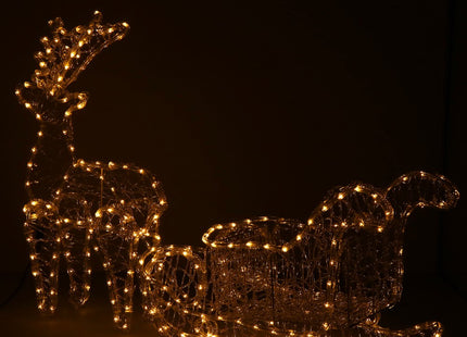 Rendier Met Slee | 312 LED Lampjes | Warm Wit