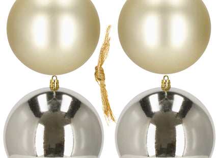Kerstballen | 4 Stuks | 12 cm | Champange Goud