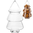 Kerstversiering  | Kerstaccessoires | Koekjes Container | Koekjespot | Denneboom | Glas | 23 cm