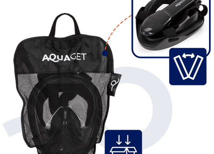 Snorkelmasker - Duikmasker - Duikbril - Camera Houder -  Snorkel - Face Masker - DRY Top - Verstelbaar - L/XL