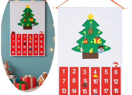 Adventskalender | 24 lades | Hout | Kerstboom