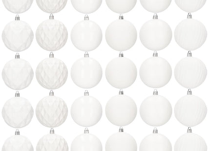 Kerstballen | 30 Stuks | 8 cm | Wit