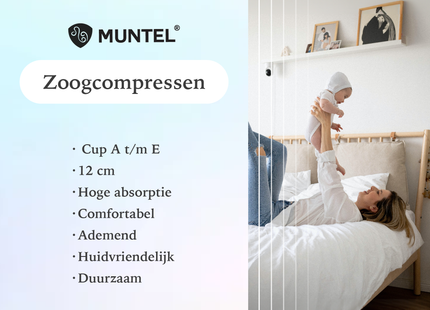 Wasbare Zoogcompressen - Snelle Absorptie - Comfortabel - Wasbaar - Cup A t/m E - 16 Stuks - Wit