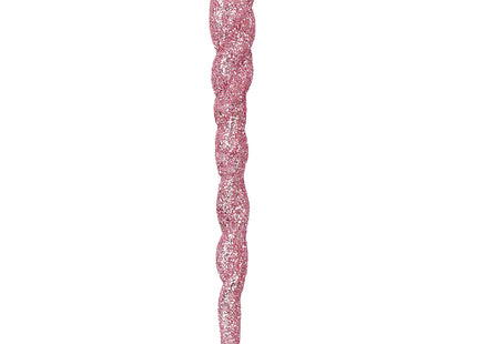 Kersthanger | Kerstboomhanger | Kerstversiering | Ijsspegel | Roze | 10 Stuks | 12 cm