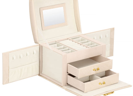 Sieradendoos | Juwelendoos | 3 Lagen | 17,5X13,5X12 CM | Creme