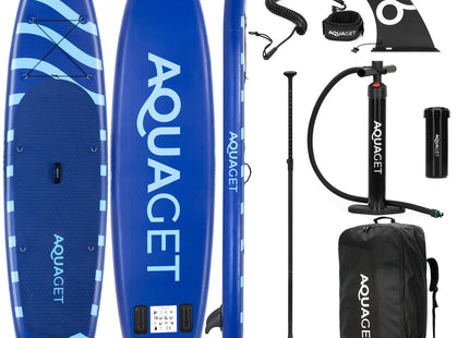 SUP Board - Opblaasbaar Paddle Board - Met Tas  -Inclusief Accessoires - Complete Set - Max. 150KG - 350x81cm - Blauw