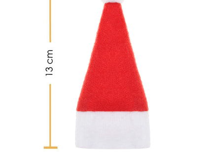 Bestekhouder- Bestekzakje - Kerstmuts - Kerstversiering - 10 Stuks