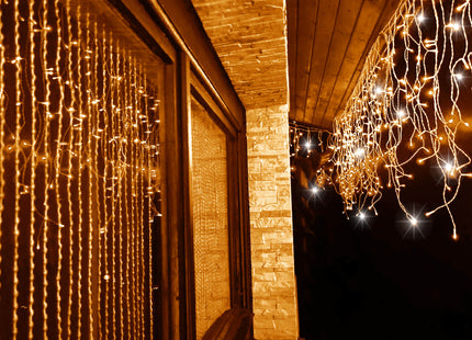 IJspegel Verlichting | 20 m + 2.5 m Snoer | 500 LED | Warm Wit + Koel Wit | Koppelbaar | Flits