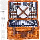 Picknickmand - Servies - Thermisch - Riet - Bruin - 42 x 27 x 20 cm