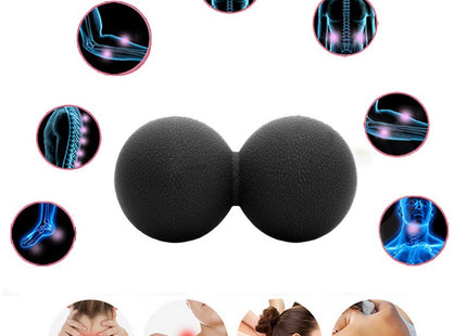 Massage Bal | Triggerpoint Bal | Peanut Ball | Lacrosse Bal | Massage | Zwart | 12 cm