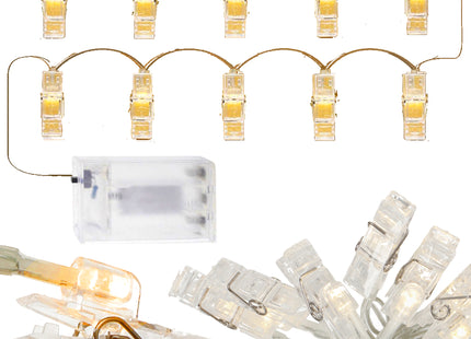 Led Clips - Verlichting - Foto Clips - 20 Led - Warm Wit