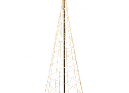 Galaxy LED Kerstboom - Vlaggenmast Verlichting - Inclusief Mast - 5 Meter - Warm wit - 840 LED - Ø 166cm