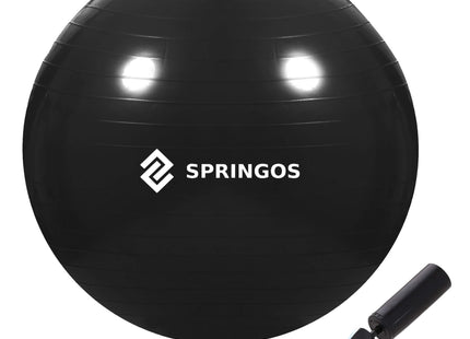 Fitnessballen - Yoga Bal - Pilates - Zwangerschap - Met Pomp - PVC - Zwart - 150 Kg - 85 Cm