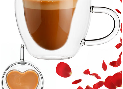 Dubbelwandig glas - Thermisch glas - Koffieglas - Thee glas - Warme en Koude dranken -220 ML