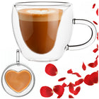 Dubbelwandig glas - Thermisch glas - Koffieglas - Thee glas - Warme en Koude dranken -220 ML
