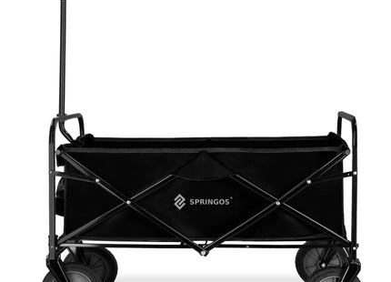 Bolderkar - Opvouwbaar - Strandkar - Tuinkar - Zwart - 80 KG - 90 x 52 x 120 Cm