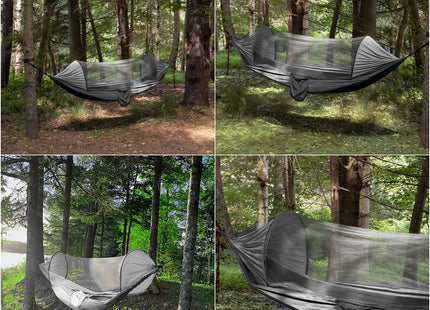 Klamboe - Hangmat - Camping - 200 KG -260 x 140 CM - Grijs