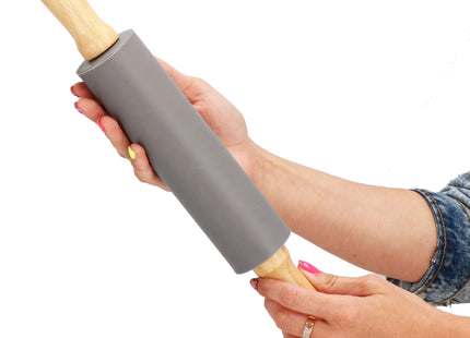 Deegroller - Siliconen - 38 cm - Grijs