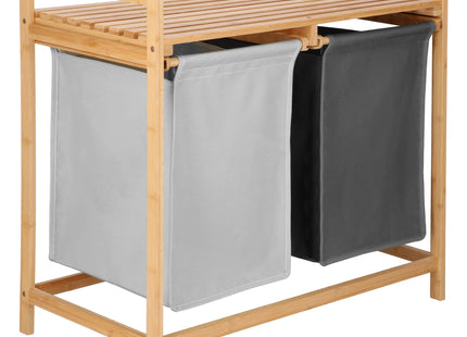 Dubbele Wasmand | 80 Liter | Naturel | Bamboe