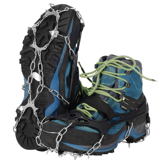Sneeuwgripzolen - Sneeuwijzers -  Spikes voor Schoenen - Anti-Glij Ijzers - Anti Slip - Zilver - Zwart - 41 - 45