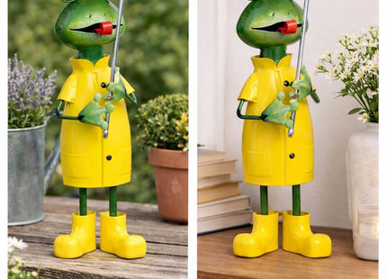 Decoratiefiguur Freddy De Kikker - Decoratie - Metaal - 14,5 x 14,5 x 41 cm