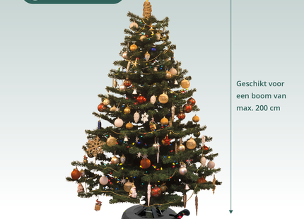 Kerstboomstandaard - Uniek Design - Extra Stevig - 5 Jaar Garantie - Zwart - Tot 200 CM - Ø 32 CM