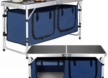 Campingtafel - Vouwtafel - Inklapbaar - Verstelbaar - Inclusief Stoelen -  120x47x55  - Wit