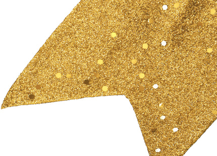 Kersthanger | Kerstversiering | Kerstdecoratie Voor Binnen | Kerststrik | Goud | Glitter| 20 cm | 1 Stuk