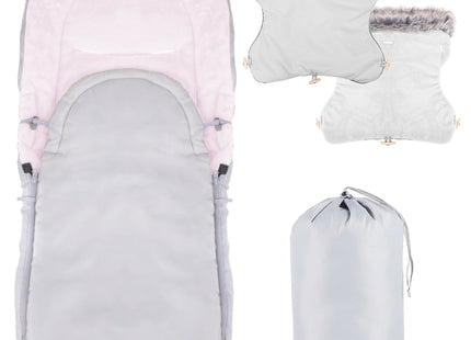 Voetenzak - Kinder Slaapzak - Grijs - Roze - 90 CM