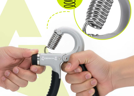 Actiget® Handtrainer | Handknijper | Verstelbaar | Grijs/Zwart | 20-50 Kg