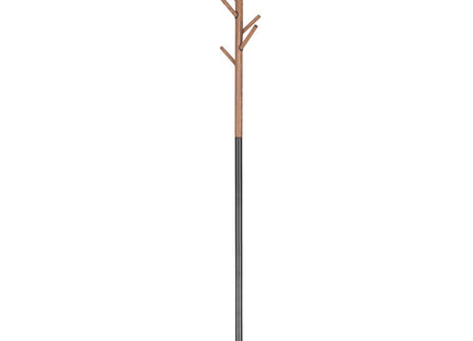 Kapstok Staand | Kapstok | 6 Haken | 180 cm | Metaal | Zwart/Bruin