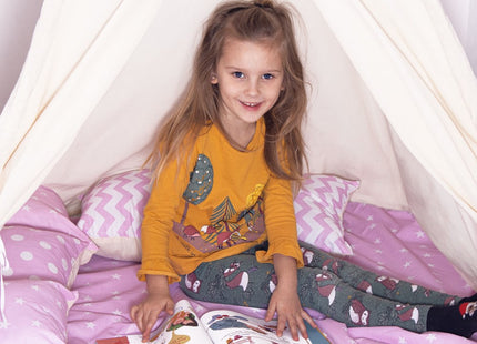 Tipi Tent | Wigwam Speeltent | 120x100x180 cm | Met Mat en Kussens | Naturel Roze | Sterren