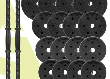 Dumbells - 20 KG - Thuis Sporten - Zwart
