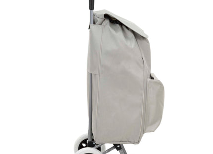 Boodschappentrolley - Boodschappenkrat - Met Twee Wielen - Grijs - Zwart - 46 L - 30 KG - 95 x 35 CM