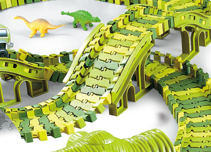 Dino Racebaan | Inclusief Jeep | 240 Delen | Groen