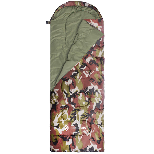 Slaapzak Kamperen - 210 x 73 cm - Dekenmodel - Inc. Draagtas - 8 t/m 20°C - Legergroen