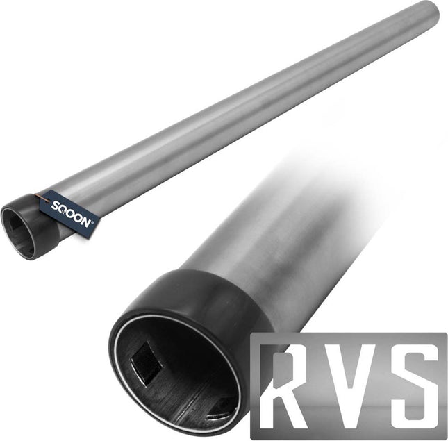 SQOON® Zuigbuis met Ring Geschikt voor Electrolux, Fam, Nilfisk, Numatic & Home Electronic - RVS – 32 mm – 500 mm