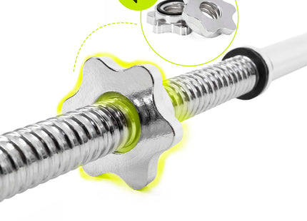 Actiget® Halterstang | Barbell | Chroomstaal | 180 cm | 25 mm | 2 Klemmen