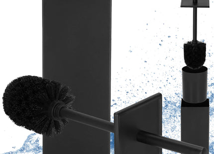 Toiletborstel | Toiletborstel met houder | Toiletaccessoire | Zwart