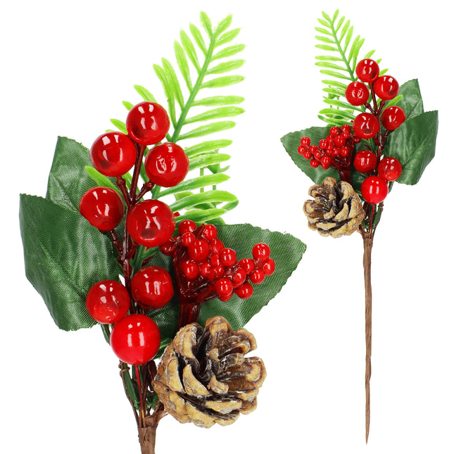 Kersttak | Decoratie | Rood | Middenstuk | 28 cm