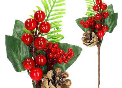 Kersttak | Decoratie | Rood | Middenstuk | 28 cm