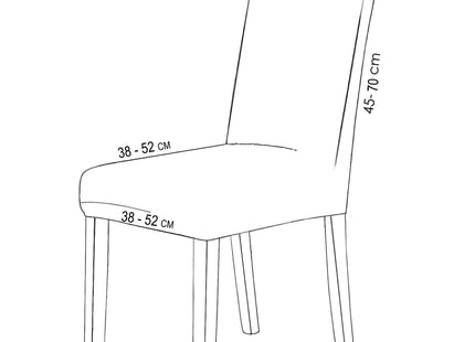Stoelhoes - Voor Eetkamerstoelen - Met Stretch - Bladeren - Grijs