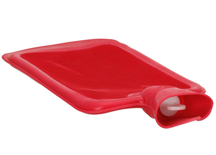 Warmwaterkruik- Rubber - 2L - Inhoud - Pijnverlichting- Ontspanning -Rood