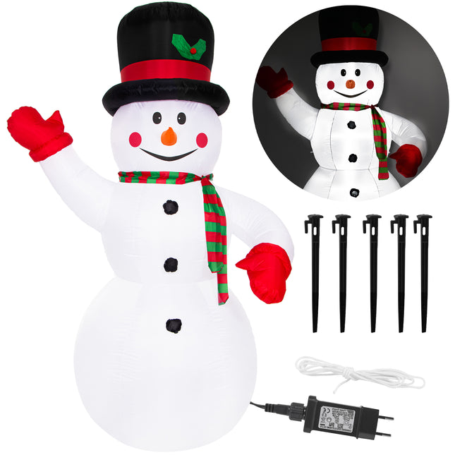 Opblaasbare Sneeuwpop - Buitendecoratie - Zelfopblazend - 180 x 80 cm