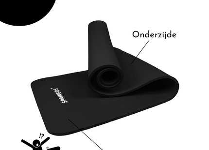 Yoga Mat | Extra Dik (15 mm) | Zwart